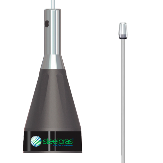 Antena Movel 1\4 Onda Vhf Suporte  Magnético steelbras  ap0186