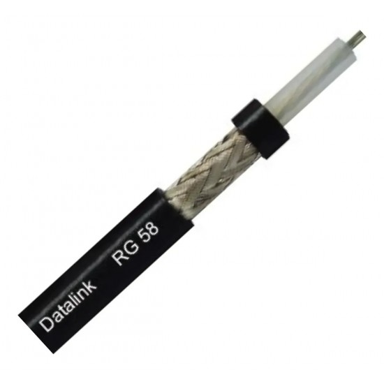 Cabo Coaxial Rg58 95% Malha Px Data Link 2 Conectores 25m