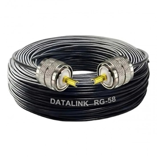 Cabo Coaxial Rg58 95% Malha Px Data Link 2 Conectores 25m