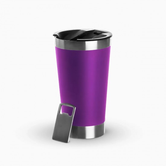 Copo Térmico Inox cerveja e café 473ml - ROXO
