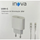 CARREGADOR TIPO C/ LIGHTNING (IP) 20W COM 1 ENTRADA TC - CAR-0094 - INOVA