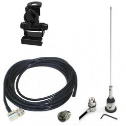 Antena Móvel 1/4 Vhf e Cabo 5 metros com coenctor mini motorola asl SLMFM-0V